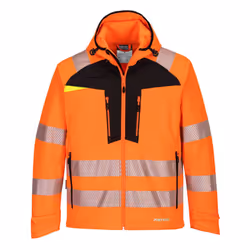 Portwest Mens DX4 Softshell Hi-Vis Safety Jacket - 3XL, Orange/Black