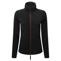 Premier Womens/Ladies Artisan Contrast Trim Fleece Jacket - XS, Black/Brown