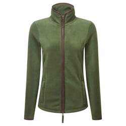 Premier Womens/Ladies Artisan Contrast Trim Fleece Jacket - XL, Moss Green/Brown