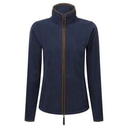 Premier Womens/Ladies Artisan Contrast Trim Fleece Jacket - M, Navy/Brown