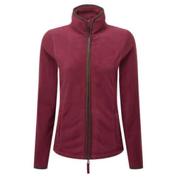 Premier Womens/Ladies Artisan Contrast Trim Fleece Jacket - M, Burgundy/Brown