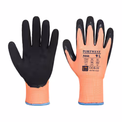 Portwest Unisex Adult A646 Vis-Tex HR Nitrile Cut Resistant Gloves - L, Orange/Black