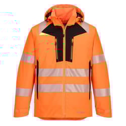 Portwest Mens DX4 Hi-Vis Winter Jacket - M, Orange/Black