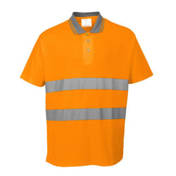 Portwest Mens Hi-Vis Comfort Safety Polo Shirt - 3XL, Orange