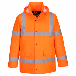 Portwest Mens Hi-Vis Safety Traffic Jacket - 4XL, Orange