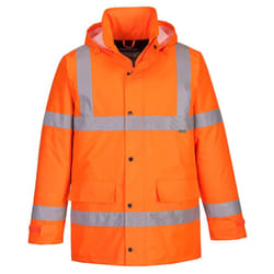 Portwest Mens Hi-Vis Safety Traffic Jacket - 4XL, Orange
