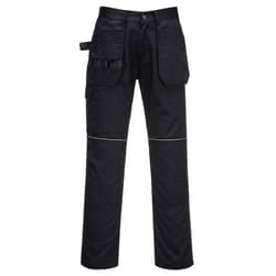Portwest Mens Tradesman Holster Pocket Trousers - 34R, Black