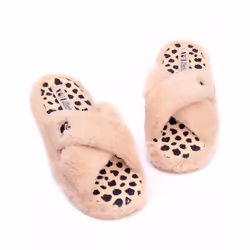 Barbie Womens/Ladies Crossover Fluffy Slippers - 7 UK-8 UK, Pink/Black