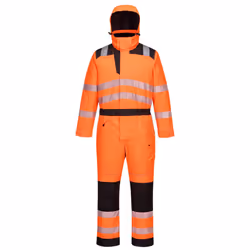 Portwest Unisex Adult PW3 Hi-Vis Safety Overalls - 41R, Orange/Black