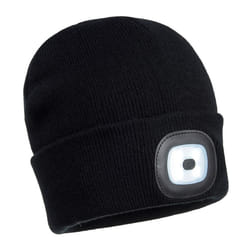Portwest Unisex Adult Rechargeable Torch Beanie - One Size, Black