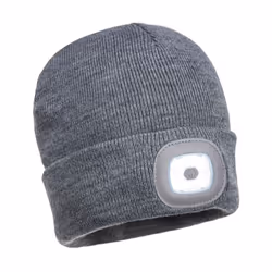 Portwest Unisex Adult Rechargeable Torch Beanie - One Size, Grey