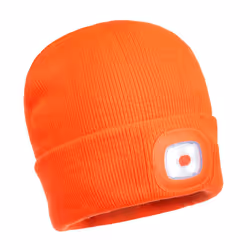 Portwest Unisex Adult Rechargeable Torch Beanie - One Size, Orange