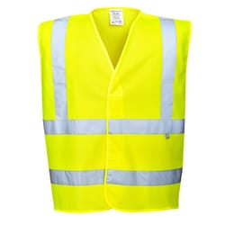 Portwest Mens Flame Resistant Anti-Static Hi-Vis Vest - 4XL-5XL, Yellow