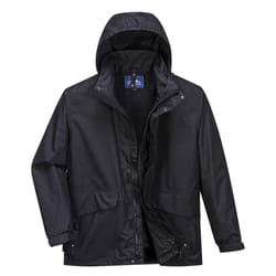 Portwest Mens Argo 3 In 1 Breathable Jacket - L, Black