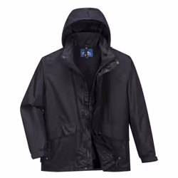 Portwest Mens Argo 3 In 1 Breathable Jacket - 3XL, Black