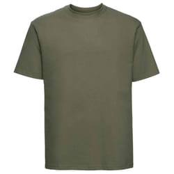 Russell Mens Ringspun Cotton Classic T-Shirt - 4XL, Olive Green