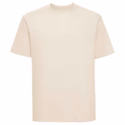 Russell Mens Ringspun Cotton Classic T-Shirt - 2XL, Natural
