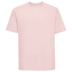 Russell Mens Ringspun Cotton Classic T-Shirt - XS, Powder Rose