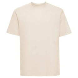Russell Mens Ringspun Cotton Classic T-Shirt - L, Natural