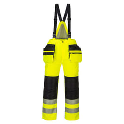 Portwest Mens PW3 Hi-Vis Work Trousers - 32R, Yellow/Black