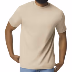 Gildan Mens Midweight Soft Touch T-Shirt - XL, Sand