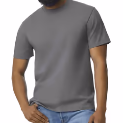 Gildan Mens Midweight Soft Touch T-Shirt - 3XL, Charcoal