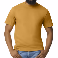 Gildan Mens Midweight Soft Touch T-Shirt - 3XL, Mustard