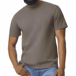 Gildan Mens Midweight Soft Touch T-Shirt - 2XL, Brown Savana