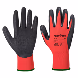 Portwest Unisex Adult A174 Latex Grip Gloves - L, Red/Black