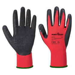 Portwest Unisex Adult A174 Latex Grip Gloves - L, Red/Black