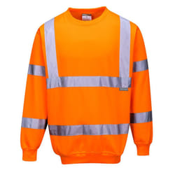Portwest Mens Hi-Vis Safety Sweatshirt - 4XL, Orange
