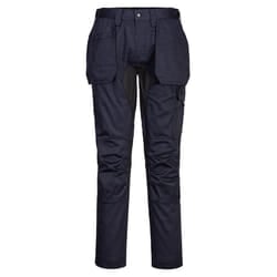 Portwest Mens WX2 Stretch Holster Pocket Trousers - 40R, Dark Navy/Black