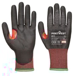 Portwest Unisex Adult A670 CS F13 PU Cut Resistant Gloves - XS, Black