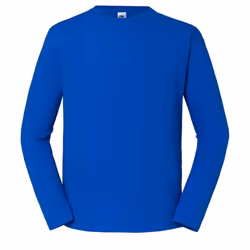 Fruit of the Loom Mens Iconic Long-Sleeved T-Shirt - XS, Royal Blue