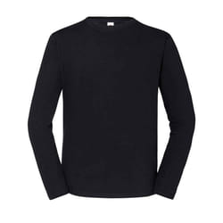 Fruit of the Loom Mens Iconic Long-Sleeved T-Shirt - 2XL, Black