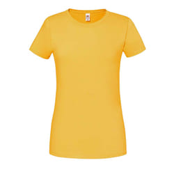 Fruit Of The Loom Womens/Ladies Iconic Ringspun Cotton T-Shirt - L, Sunflower