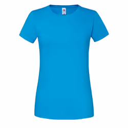 Fruit Of The Loom Womens/Ladies Iconic Ringspun Cotton T-Shirt - L, Azure