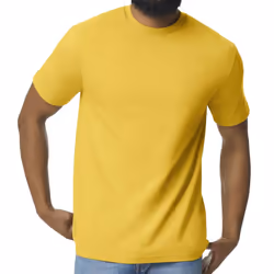 Gildan Mens Midweight Soft Touch T-Shirt - 2XL, Daisy Yellow