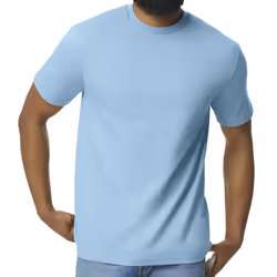 Gildan Mens Midweight Soft Touch T-Shirt - 2XL, Light Blue