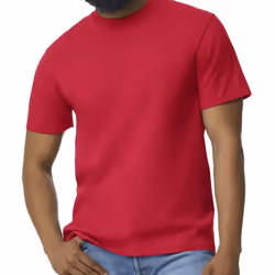 Gildan Mens Midweight Soft Touch T-Shirt - 2XL, Red