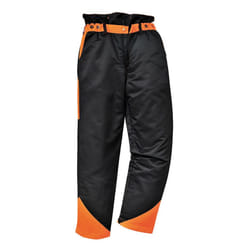 Portwest Mens Oak Chainsaw Work Trousers - S R, Black/Orange