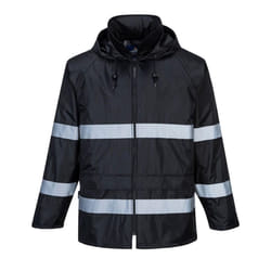 Portwest Mens Classic Iona Raincoat - M, Black