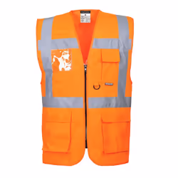 Portwest Mens Berlin Safety Hi-Vis Vest - XXL, Orange