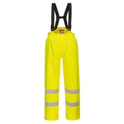 Portwest Mens Hi-Vis Bizflame Rain Anti-Static Trousers - L R, Yellow