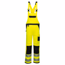 Portwest Mens PW3 Hi-Vis Bib And Brace Overall - S, Yellow/Black