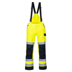 Portwest Mens Modaflame Rain Multi-Norm Waterproof Trousers - M, Yellow/Navy