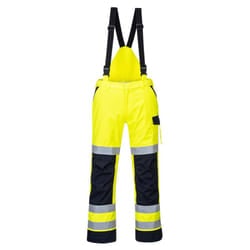 Portwest Mens Modaflame Rain Multi-Norm Waterproof Trousers - S, Yellow/Navy