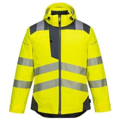 Portwest Mens PW3 Hi-Vis Winter Jacket - 3XL, Yellow/Grey
