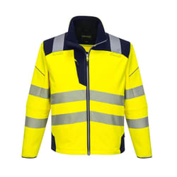 Portwest Mens PW3 Softshell Hi-Vis Jacket - S, Yellow/Navy