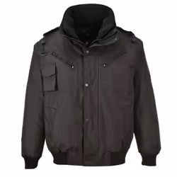 Portwest Mens 4 in 1 Bomber Jacket - S, Black